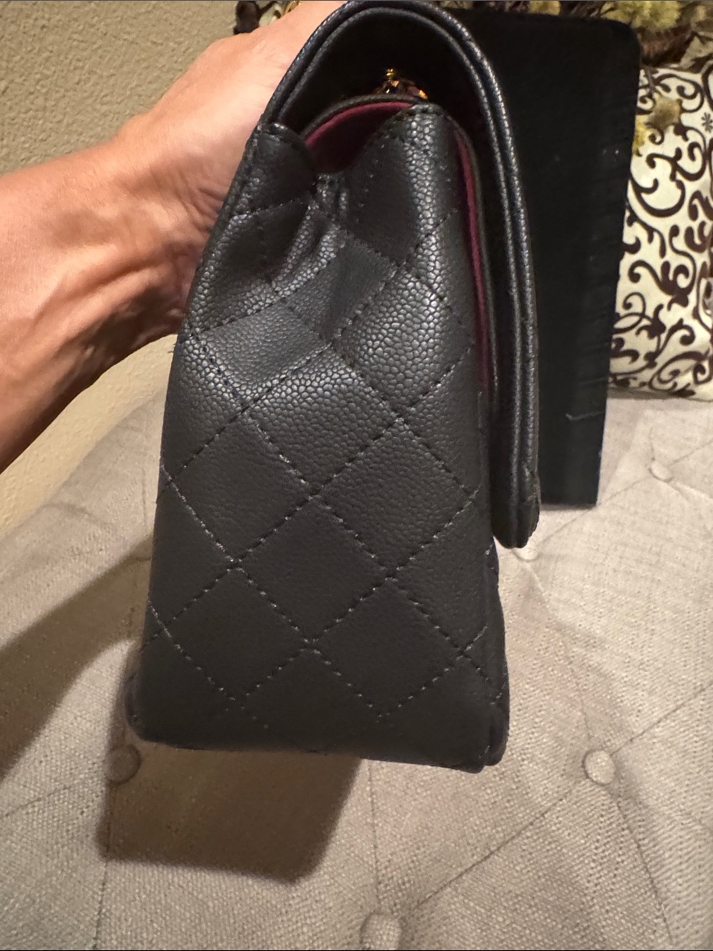 Chanel Classic Black Quilted Caviar leather Jumbo Size - Picture 5 of 16